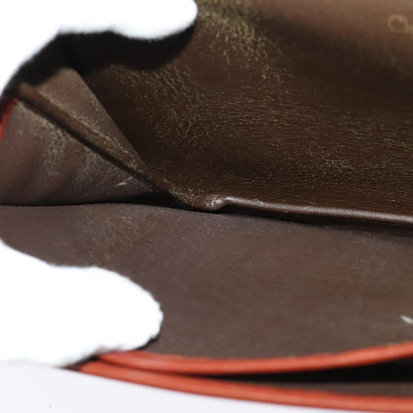 Christian Dior Shoulder Bag Leather Brown Gold Auth fm4829