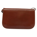 Christian Dior Shoulder Bag Leather Brown Gold Auth fm4829-2