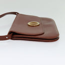 Christian Dior Shoulder Bag Leather Brown Gold Auth fm4829-3
