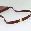 Christian Dior Shoulder Bag Leather Brown Gold Auth fm4829-7