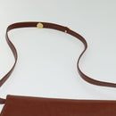 Christian Dior Shoulder Bag Leather Brown Gold Auth fm4829-8