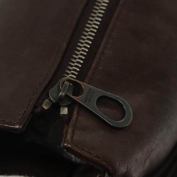 BOTTEGA VENETA INTRECCIATO Shoulder Bag Leather Brown Auth fm4835