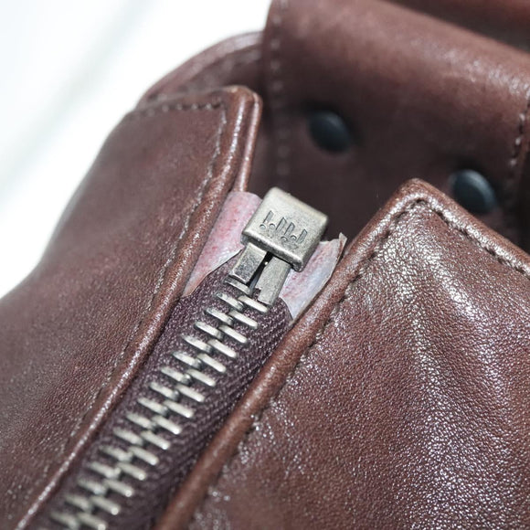 BOTTEGA VENETA INTRECCIATO Shoulder Bag Leather Brown Auth fm4835