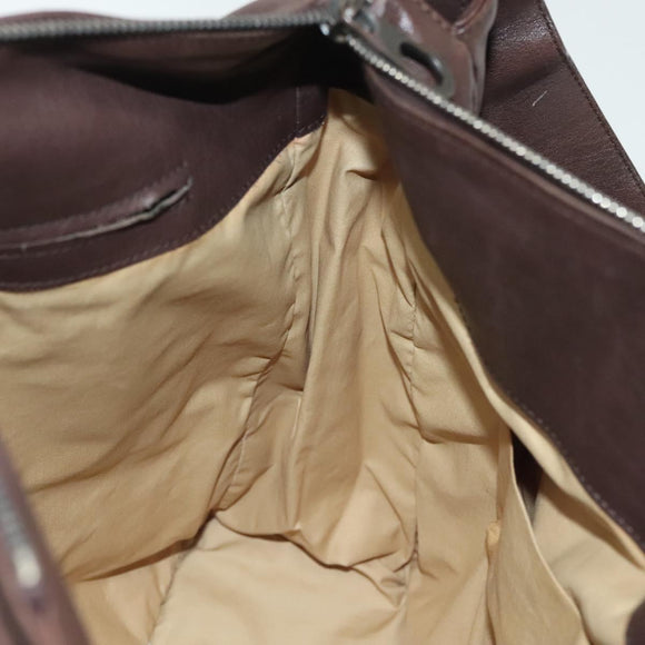 BOTTEGA VENETA INTRECCIATO Shoulder Bag Leather Brown Auth fm4835