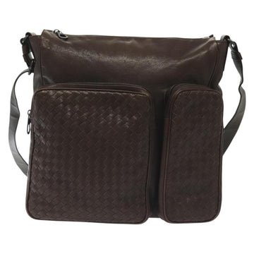BOTTEGA VENETA INTRECCIATO Shoulder Bag Leather Brown Auth fm4835 - 0