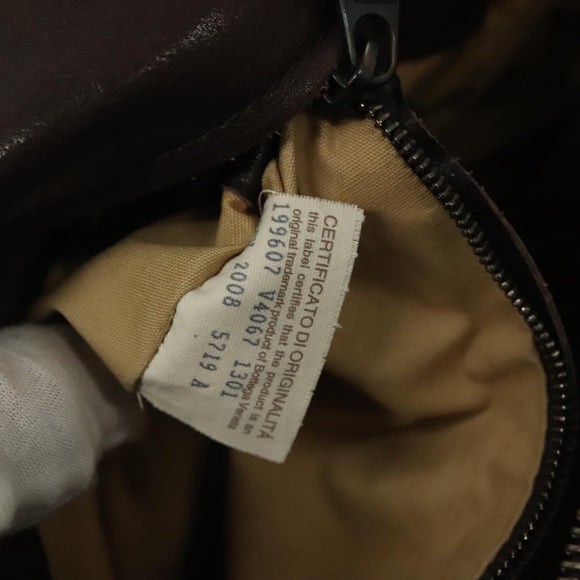 BOTTEGA VENETA INTRECCIATO Shoulder Bag Leather Brown Auth fm4835