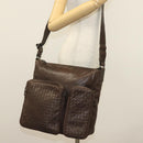 BOTTEGA VENETA INTRECCIATO Shoulder Bag Leather Brown Auth fm4835-23