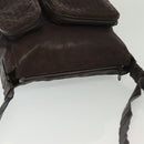BOTTEGA VENETA INTRECCIATO Shoulder Bag Leather Brown Auth fm4835-6
