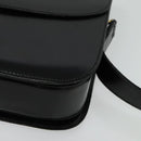 CELINE Shoulder Bag Leather Black Gold Auth fm4838-16