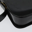 CELINE Shoulder Bag Leather Black Gold Auth fm4838-17