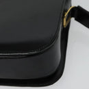CELINE Shoulder Bag Leather Black Gold Auth fm4838-18