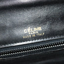 CELINE Shoulder Bag Leather Black Gold Auth fm4838-20