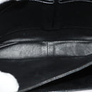 CELINE Shoulder Bag Leather Black Gold Auth fm4838-11