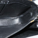 CELINE Shoulder Bag Leather Black Gold Auth fm4838-21