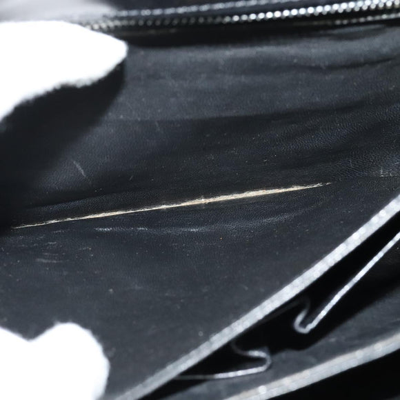 CELINE Shoulder Bag Leather Black Gold Auth fm4838