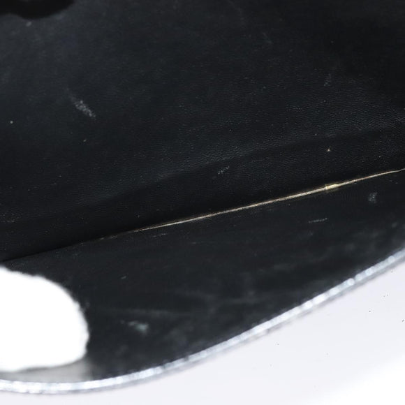 CELINE Shoulder Bag Leather Black Gold Auth fm4838