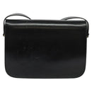 CELINE Shoulder Bag Leather Black Gold Auth fm4838-2