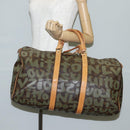LOUIS VUITTON Monogram Graffiti Keepall 50 Boston Bag Khaki M92196 Auth fm4841SAV-23