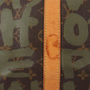 LOUIS VUITTON Monogram Graffiti Keepall 50 Boston Bag Khaki M92196 Auth fm4841V-3