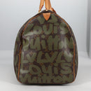 LOUIS VUITTON Monogram Graffiti Keepall 50 Boston Bag Khaki M92196 Auth fm4841V-5