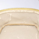 CHANEL COCO Mark Vanity Pouch Caviar Skin Yellow Gold CC Auth fm4842-20