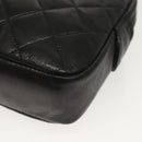 CHANEL Matelasse Chain Shoulder Bag Lamb Skin Black Gold CC Auth fm4843-18