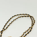 CHANEL Matelasse Chain Shoulder Bag Lamb Skin Black Gold CC Auth fm4843-14