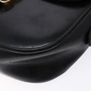 CELINE Shoulder Bag Leather Black Gold Auth fm4845-8