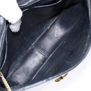 CELINE Shoulder Bag Leather Black Gold Auth fm4845-10