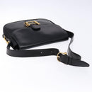 CELINE Shoulder Bag Leather Black Gold Auth fm4845-7
