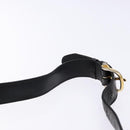 CELINE Shoulder Bag Leather Black Gold Auth fm4845-14