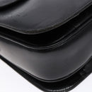 CELINE Shoulder Bag Leather Black Gold Auth fm4846-14