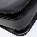 CELINE Shoulder Bag Leather Black Gold Auth fm4846-16