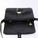 CELINE Shoulder Bag Leather Black Gold Auth fm4846-10