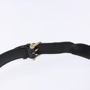 CELINE Shoulder Bag Leather Black Gold Auth fm4846-8