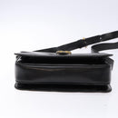 CELINE Shoulder Bag Leather Black Gold Auth fm4846-5