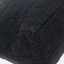 Christian Dior Canage Hand Bag Nylon Black Gold Auth fm4847-14