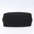 Christian Dior Canage Hand Bag Nylon Black Gold Auth fm4847-5