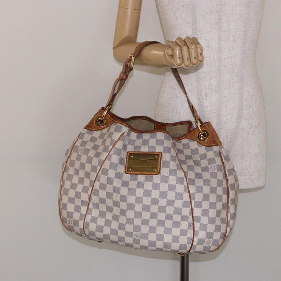 LOUIS VUITTON Damier Azur Galliera PM Shoulder Bag N55215 LV Auth fm4849