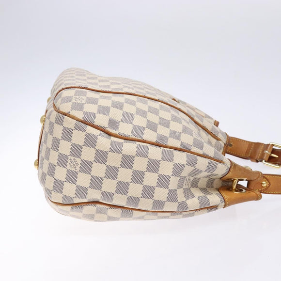 LOUIS VUITTON Damier Azur Galliera PM Shoulder Bag N55215 LV Auth fm4849