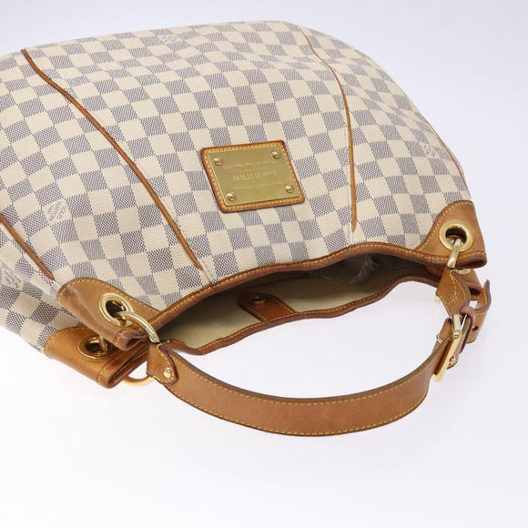 LOUIS VUITTON Damier Azur Galliera PM Shoulder Bag N55215 LV Auth fm4849
