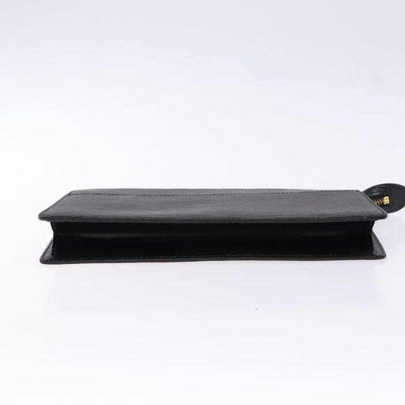 LOUIS VUITTON Epi Pochette Homme Clutch Bag Black Noir M52522 LV Auth fm4856