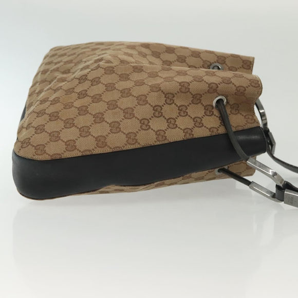 GUCCI GG Canvas Shoulder Bag Beige Gold 001 3746 Auth fm4857