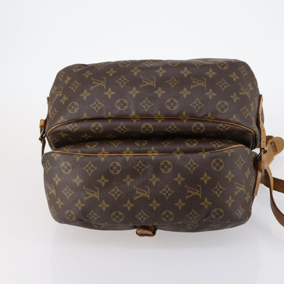 LOUIS VUITTON Monogram Saumur 35 Shoulder Bag M42254 LV Auth fm4858