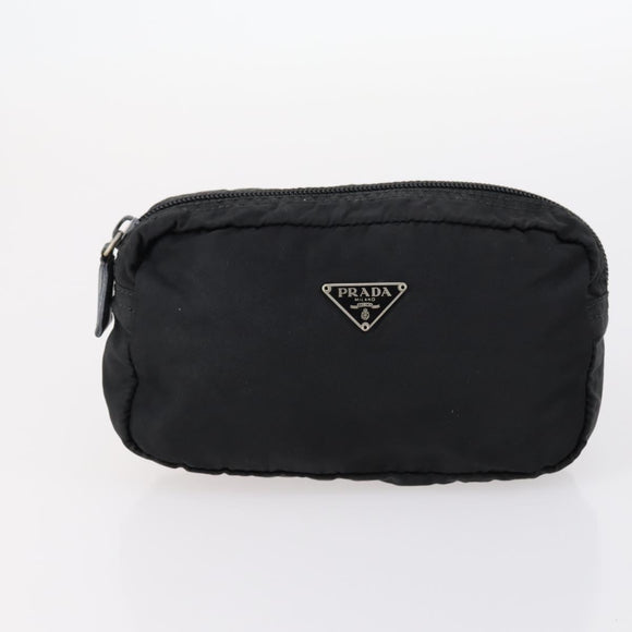 PRADA Pouch Nylon 4Set Black Brown Auth fm4859