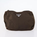 PRADA Pouch Nylon 4Set Black Brown Auth fm4859-18
