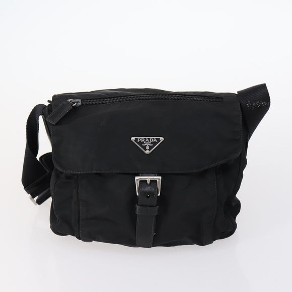 PRADA Pouch Nylon 4Set Black Brown Auth fm4859