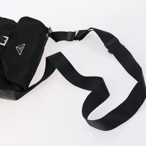 PRADA Pouch Nylon 4Set Black Brown Auth fm4859