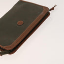 Christian Dior Bag Leather PVC 3 Set Khaki Brown Auth fm4860-18
