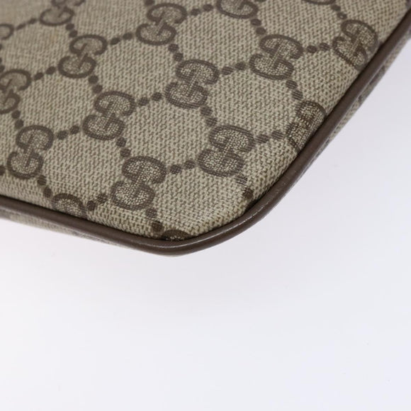 GUCCI GG Supreme Web Sherry Line Bag PVC Beige Gold 98 02 047 Auth fm4861